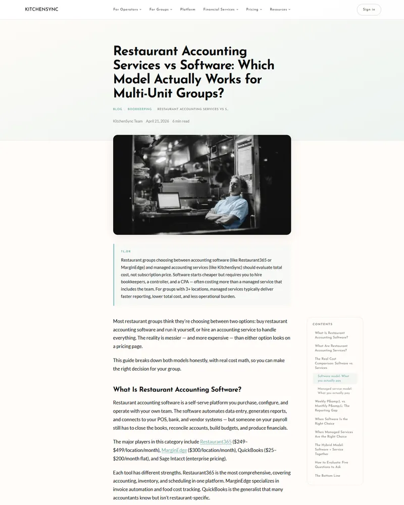 Individual blog post page
