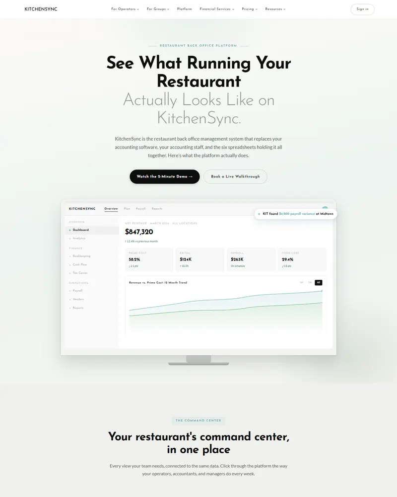 Platform overview product tour page