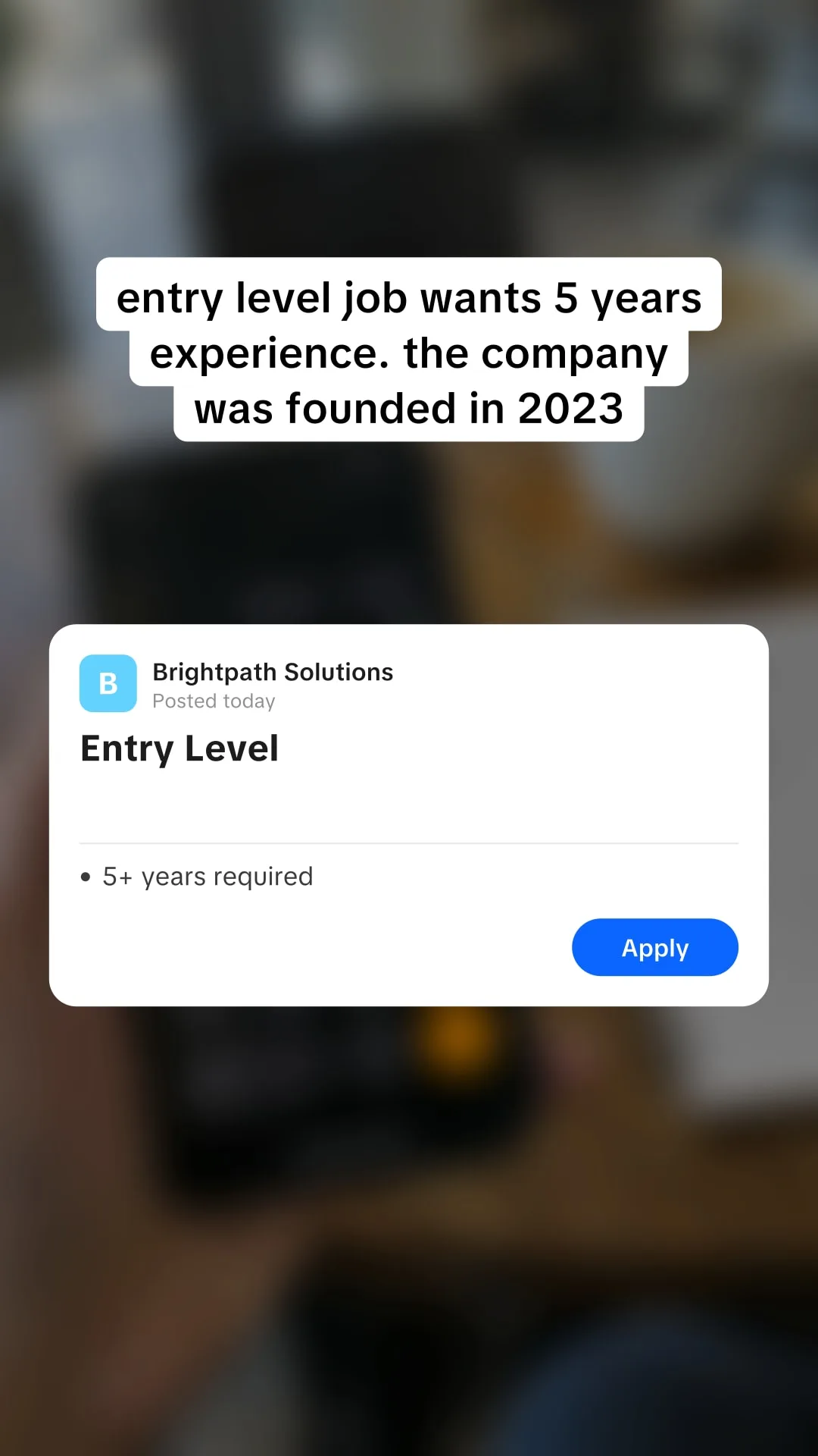 Slide 1 of a six-slide post: the hook over a mock job card